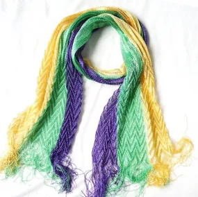 MARDI GRAS GLITTER SCARF