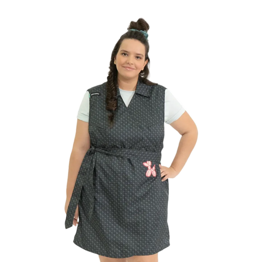 Marsella-Printed Plus Size Dress/Apron by Artero