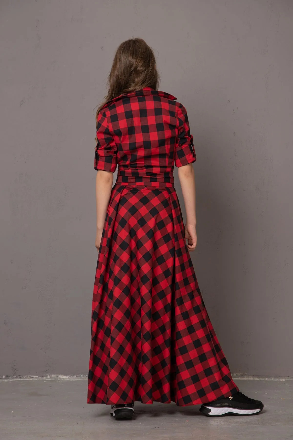MATCHING GIRL'S PLAID DRESS