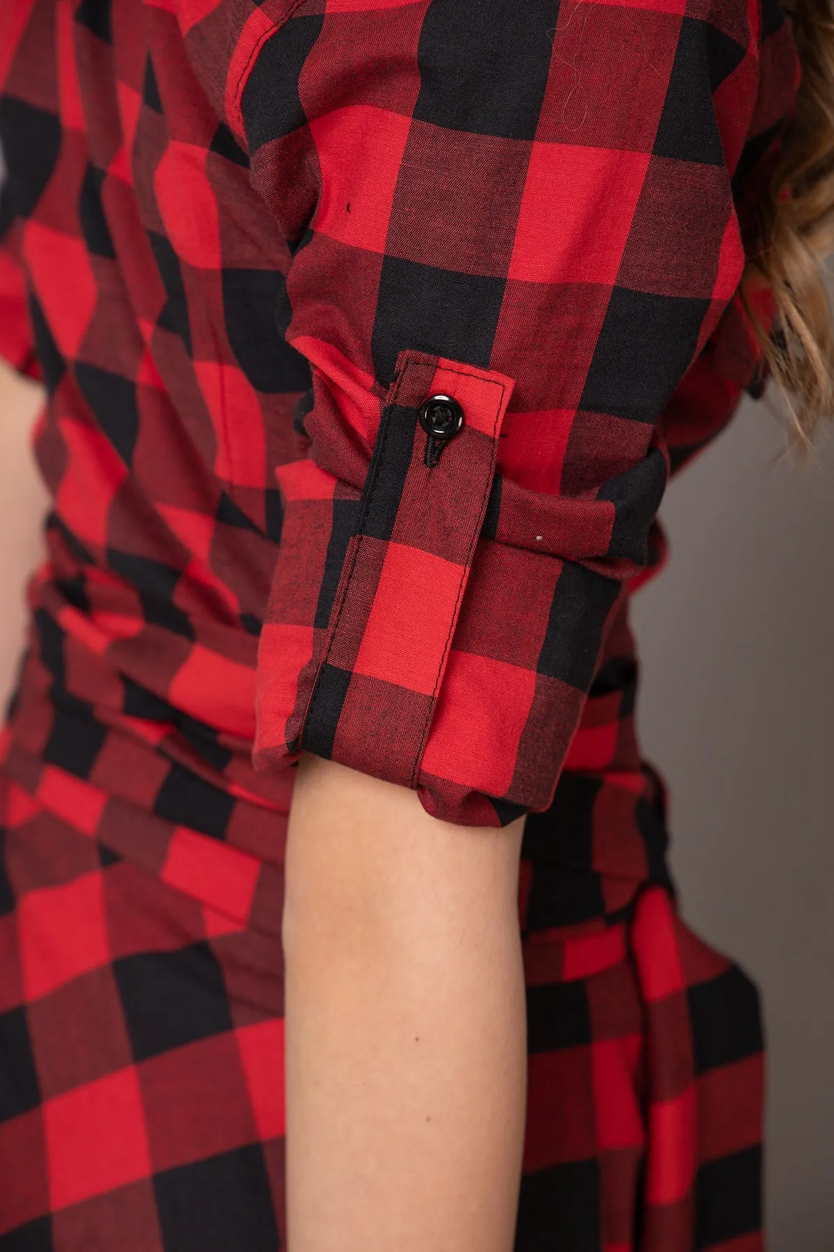 MATCHING GIRL'S PLAID DRESS