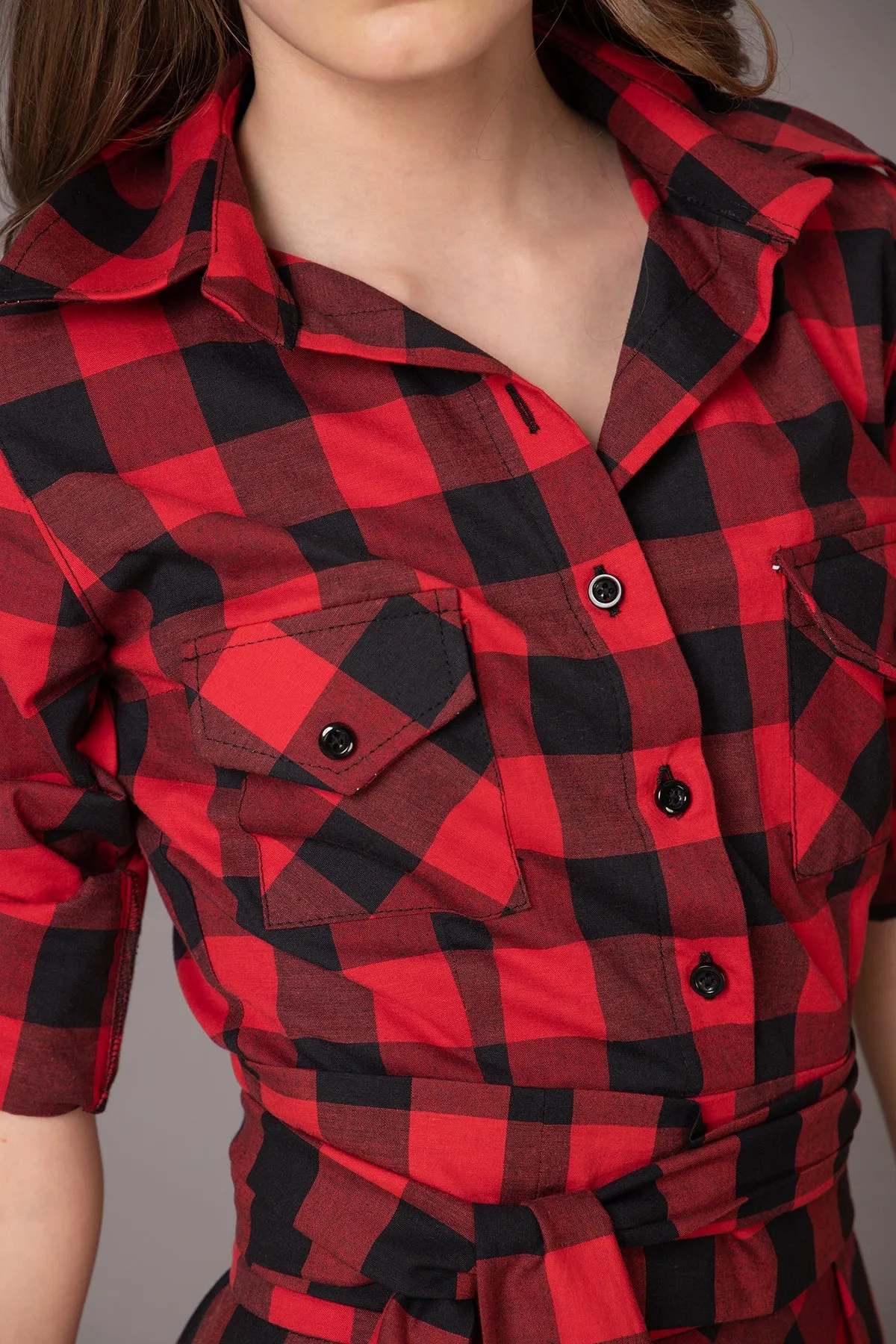 MATCHING GIRL'S PLAID DRESS