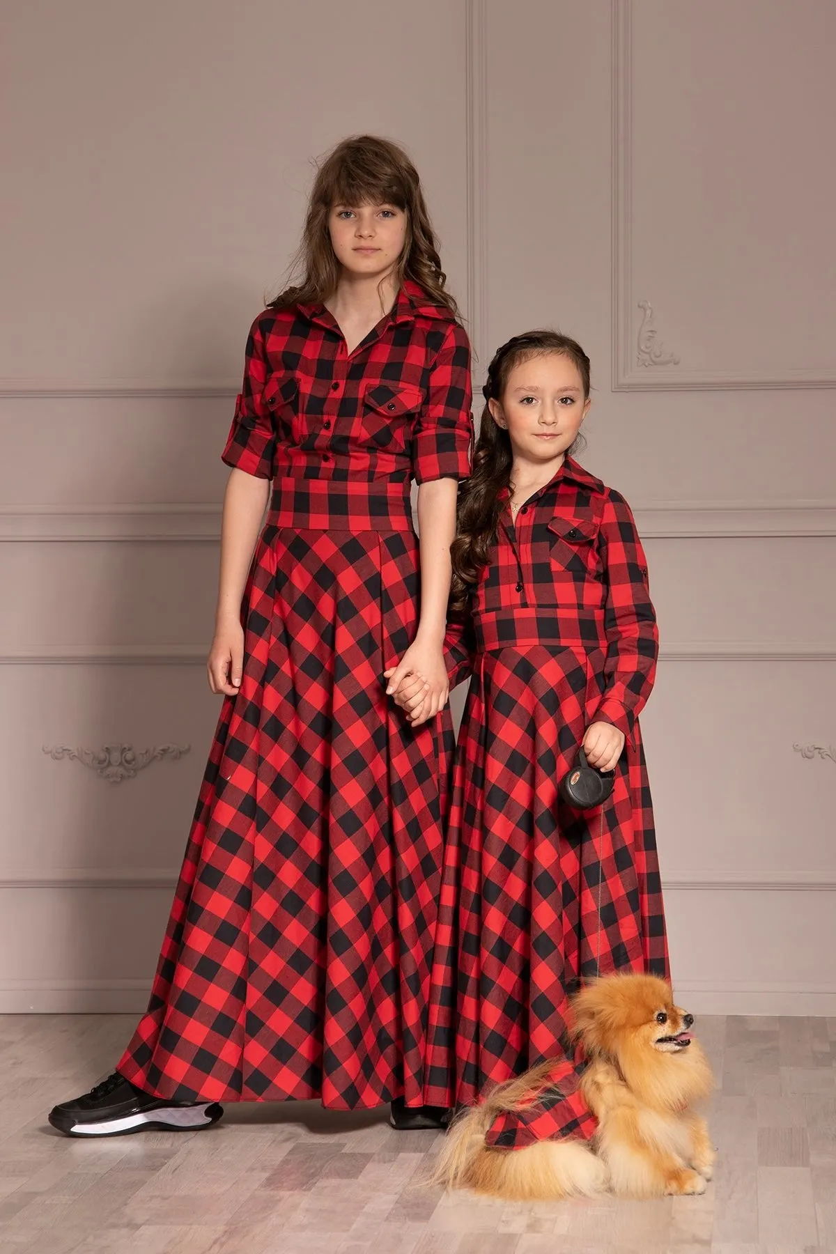 MATCHING GIRL'S PLAID DRESS