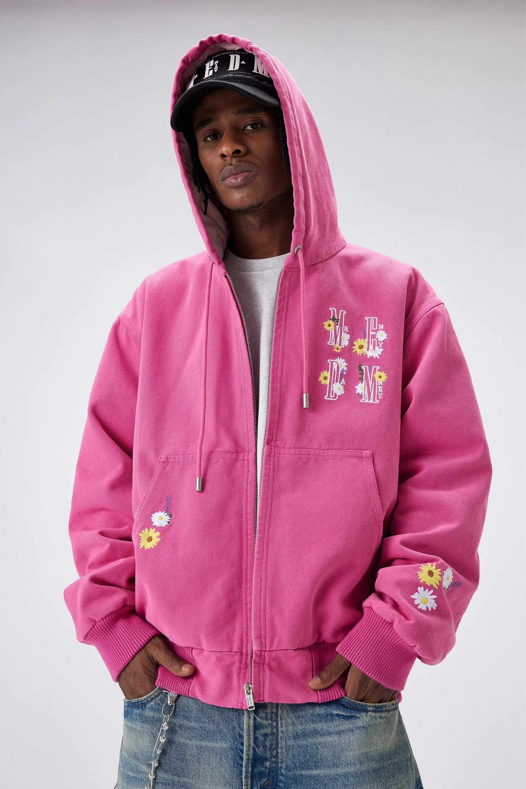 MEDM QUILTED ZIPPER HOODIE
