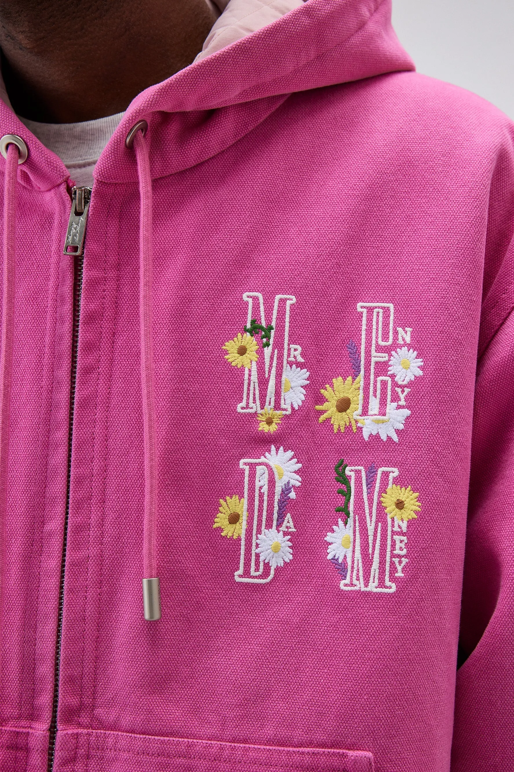 MEDM QUILTED ZIPPER HOODIE