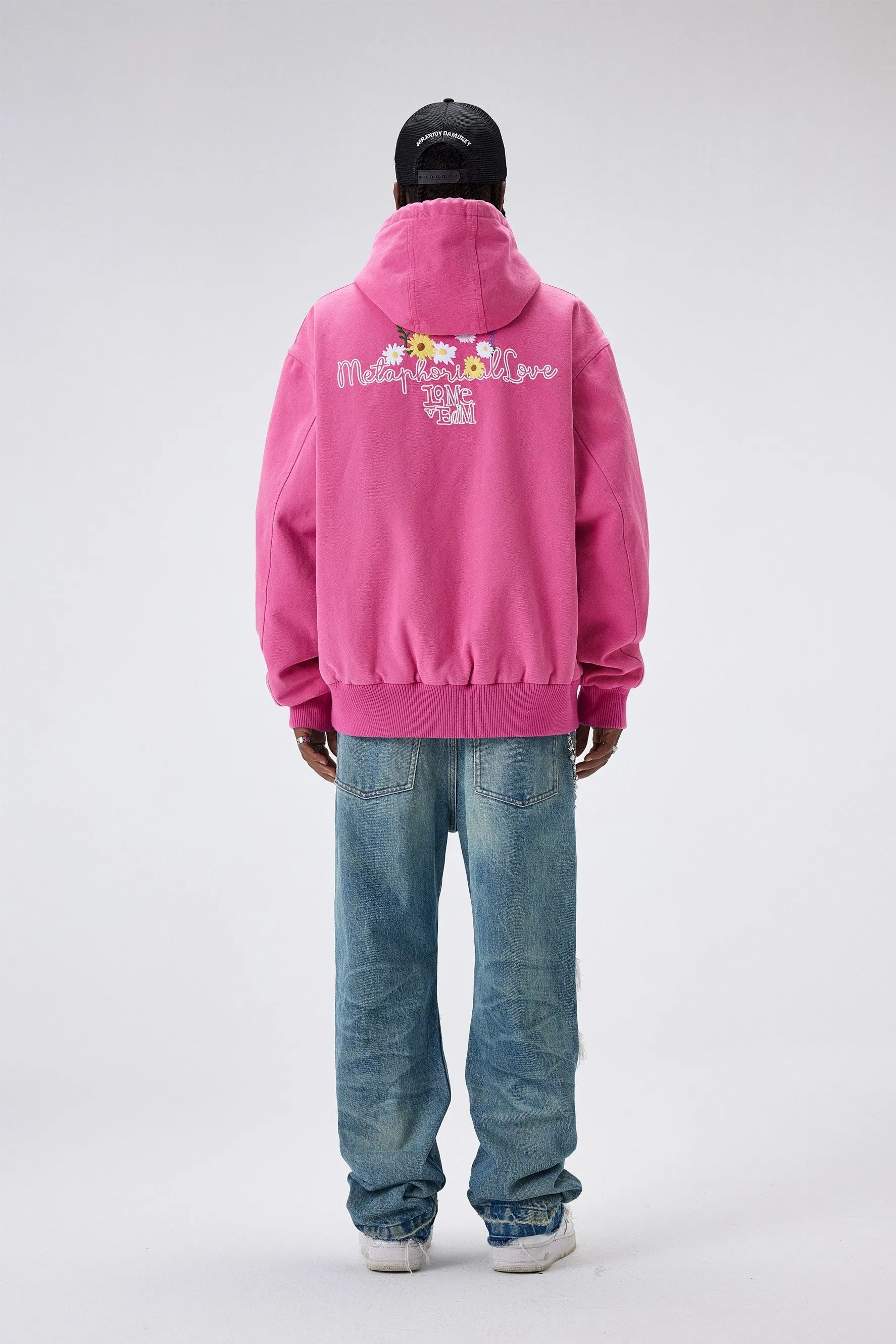 MEDM QUILTED ZIPPER HOODIE