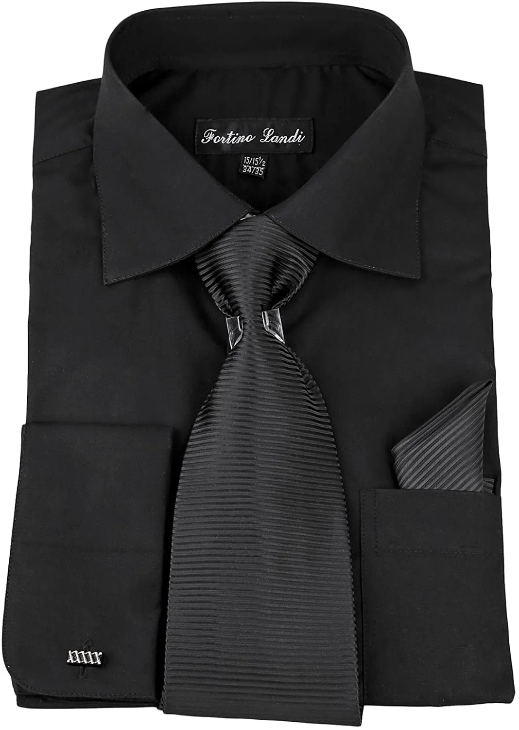 Men Dress Shirt SG-27-Black