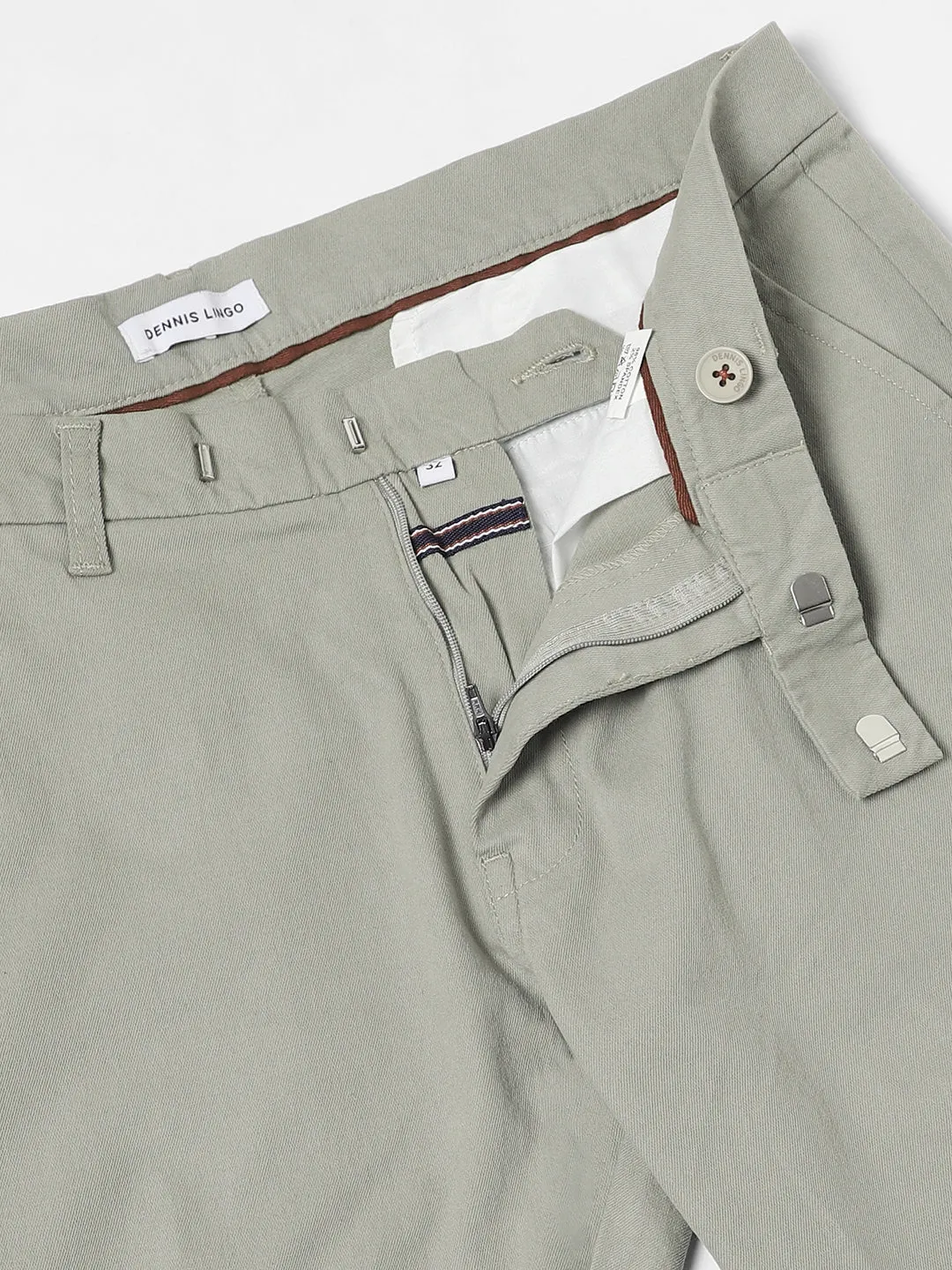 Men's Green Slim Fit Chinos Trousers