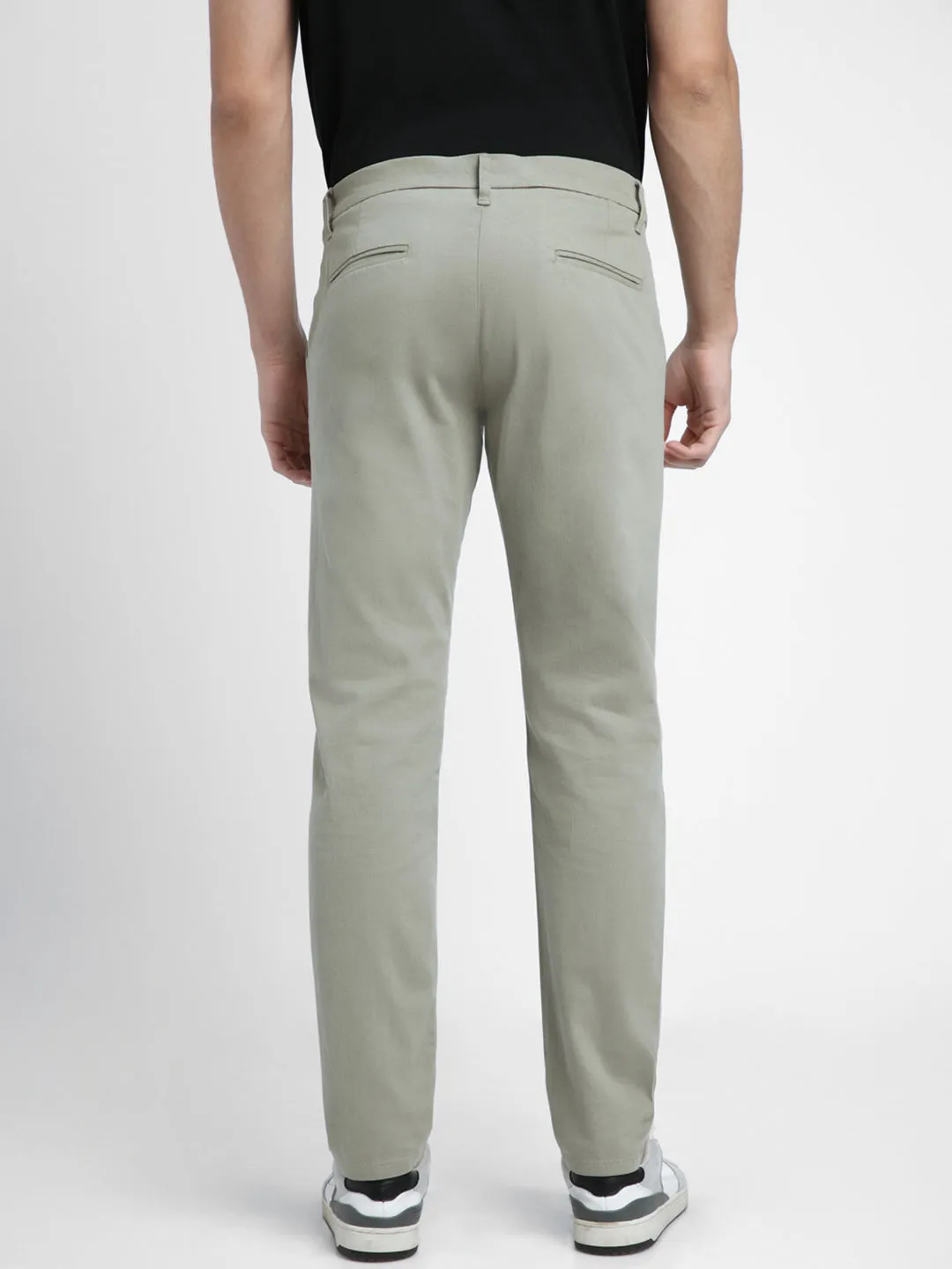 Men's Green Slim Fit Chinos Trousers