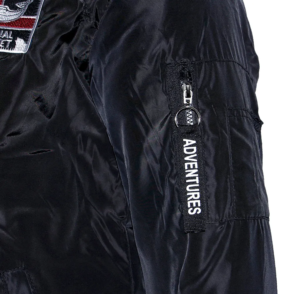 Mens Zip Bomber Jacket Side Pockets Zipper Adventures Regular Fit