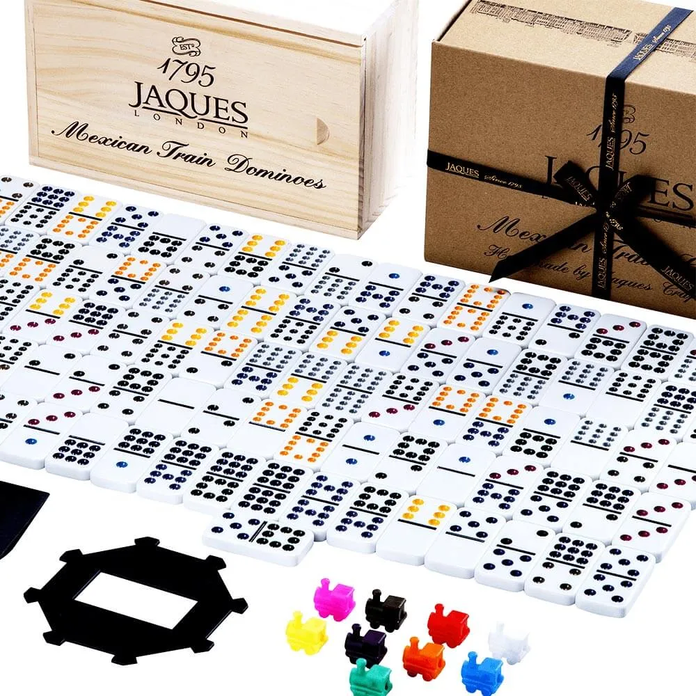Mexican Train Dominoes - Mexican Dominoes in Wooden Box