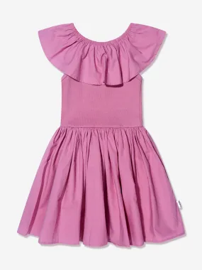 Molo Girls Organic Cotton Ruffle Collar Dress
