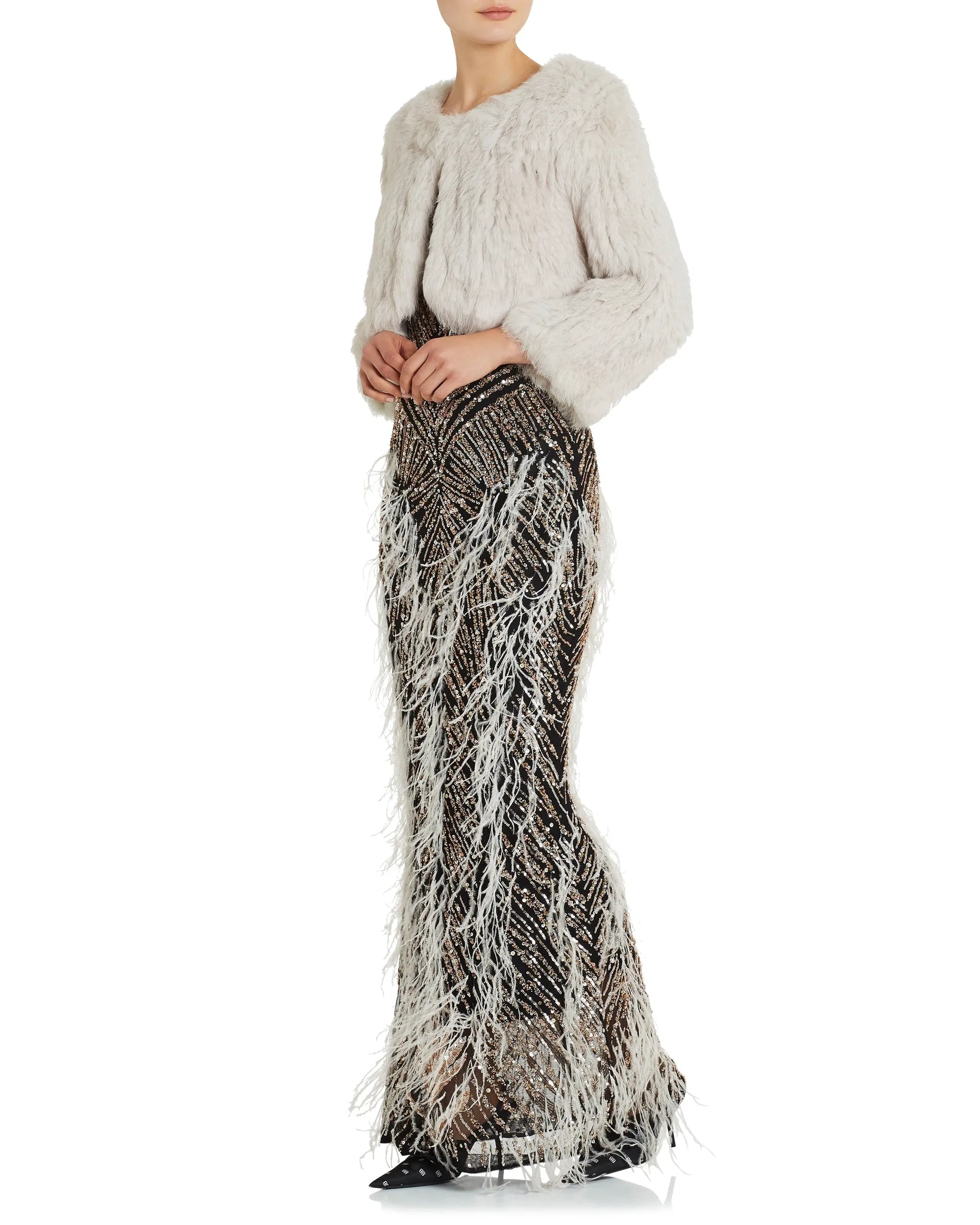 Moss & Spy Fur Bolero - Beige
