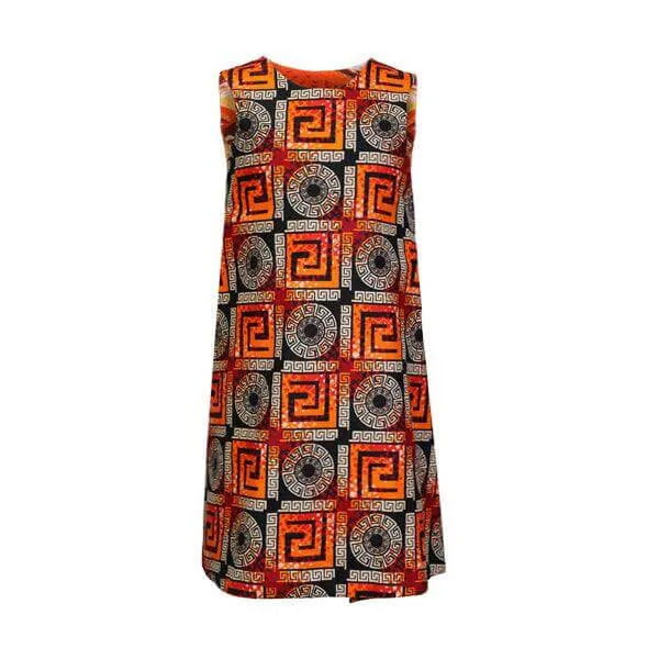 MULTI-COLOUR REVERSIBLE ANKARA DRESS