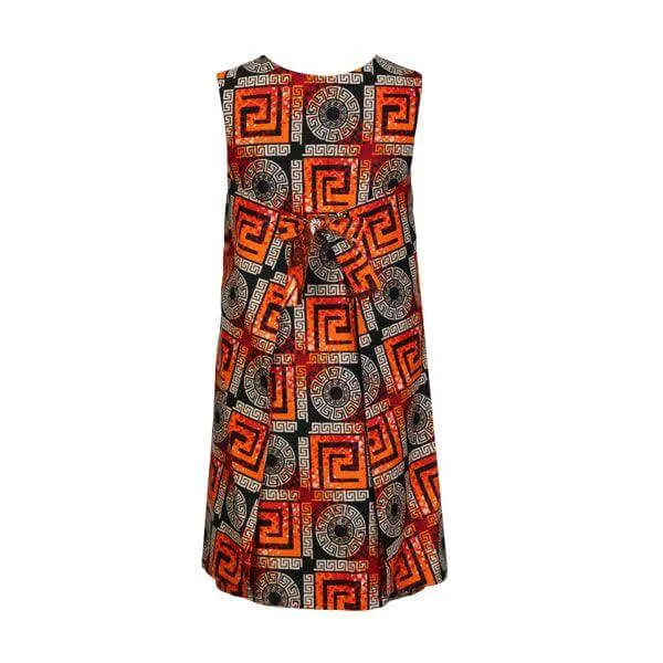 MULTI-COLOUR REVERSIBLE ANKARA DRESS