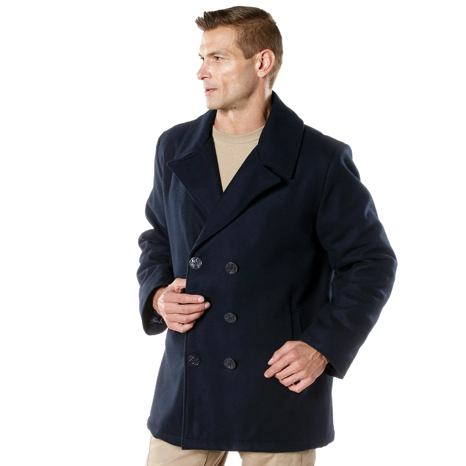 Naval Heritage Pea Coat Navy Blue