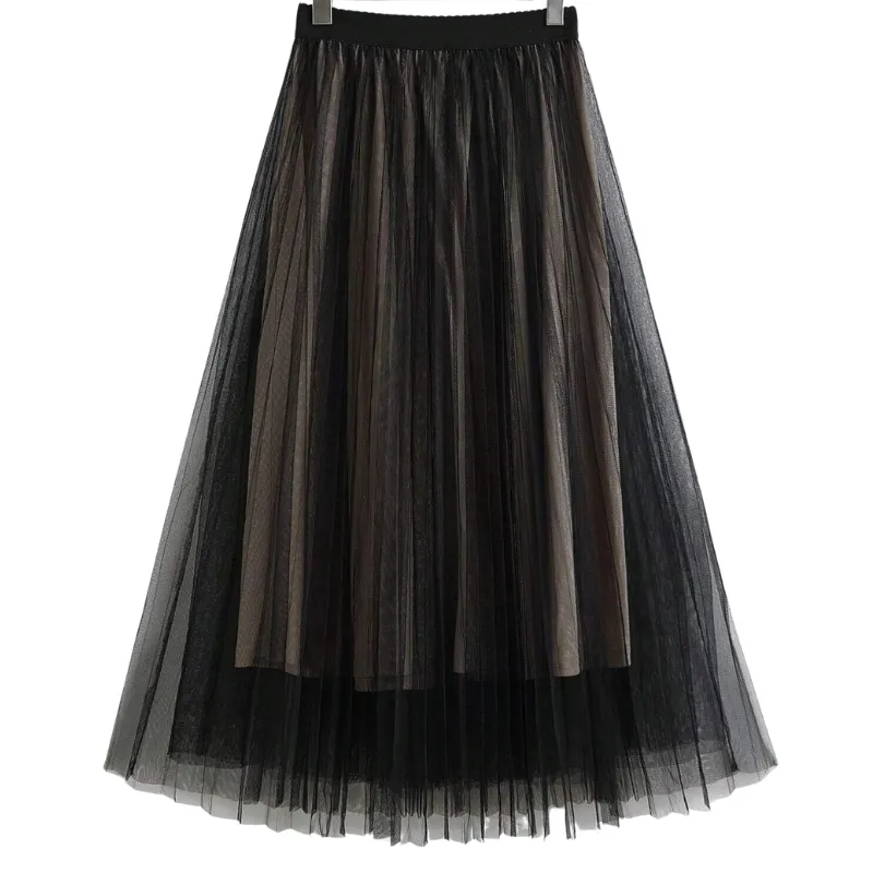 NEW black tulle skirt, fits 10-12-14