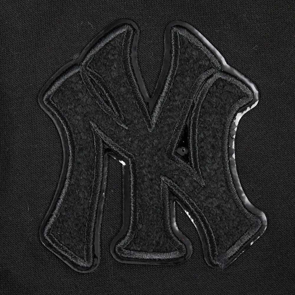 NEW YORK YANKEES TRIPLE BLACK LITTLE BOYS FLC PO HOODIE (BLACK)