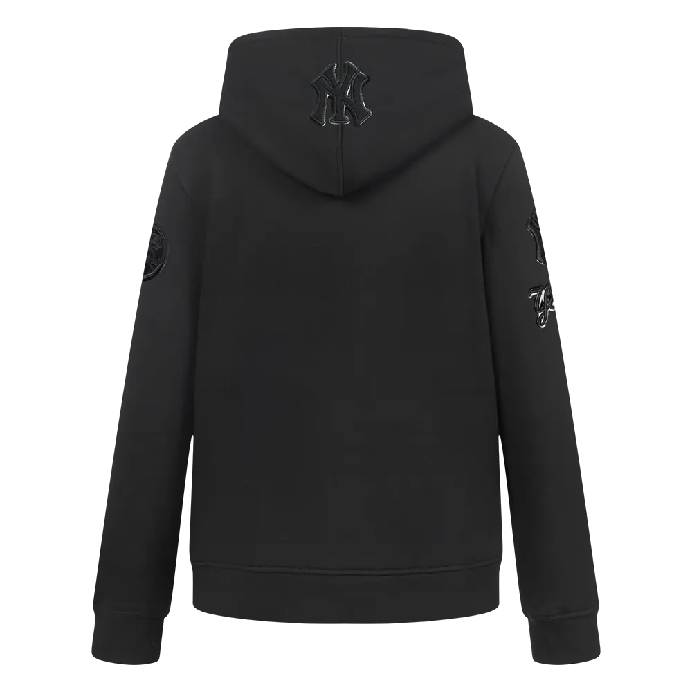 NEW YORK YANKEES TRIPLE BLACK LITTLE BOYS FLC PO HOODIE (BLACK)