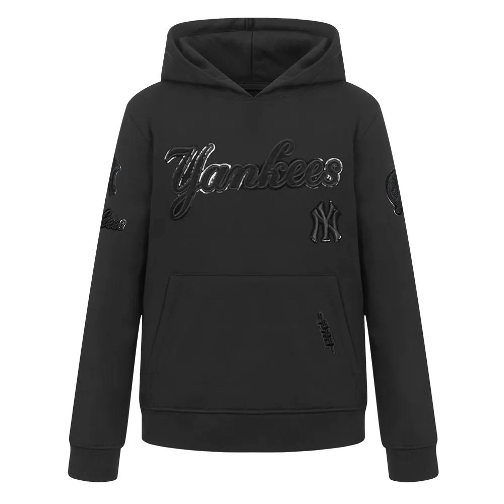 NEW YORK YANKEES TRIPLE BLACK LITTLE BOYS FLC PO HOODIE (BLACK)