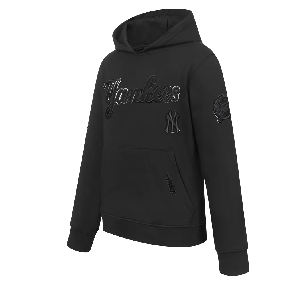 NEW YORK YANKEES TRIPLE BLACK LITTLE BOYS FLC PO HOODIE (BLACK)