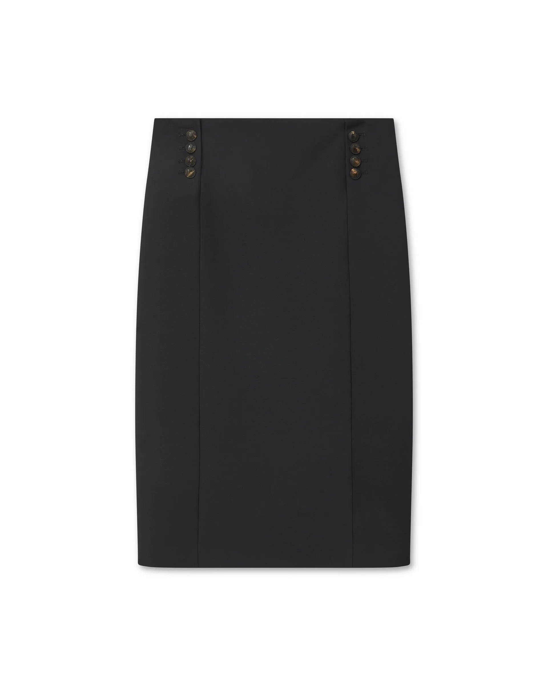 Nova Skirt in Wool Viscose, Black