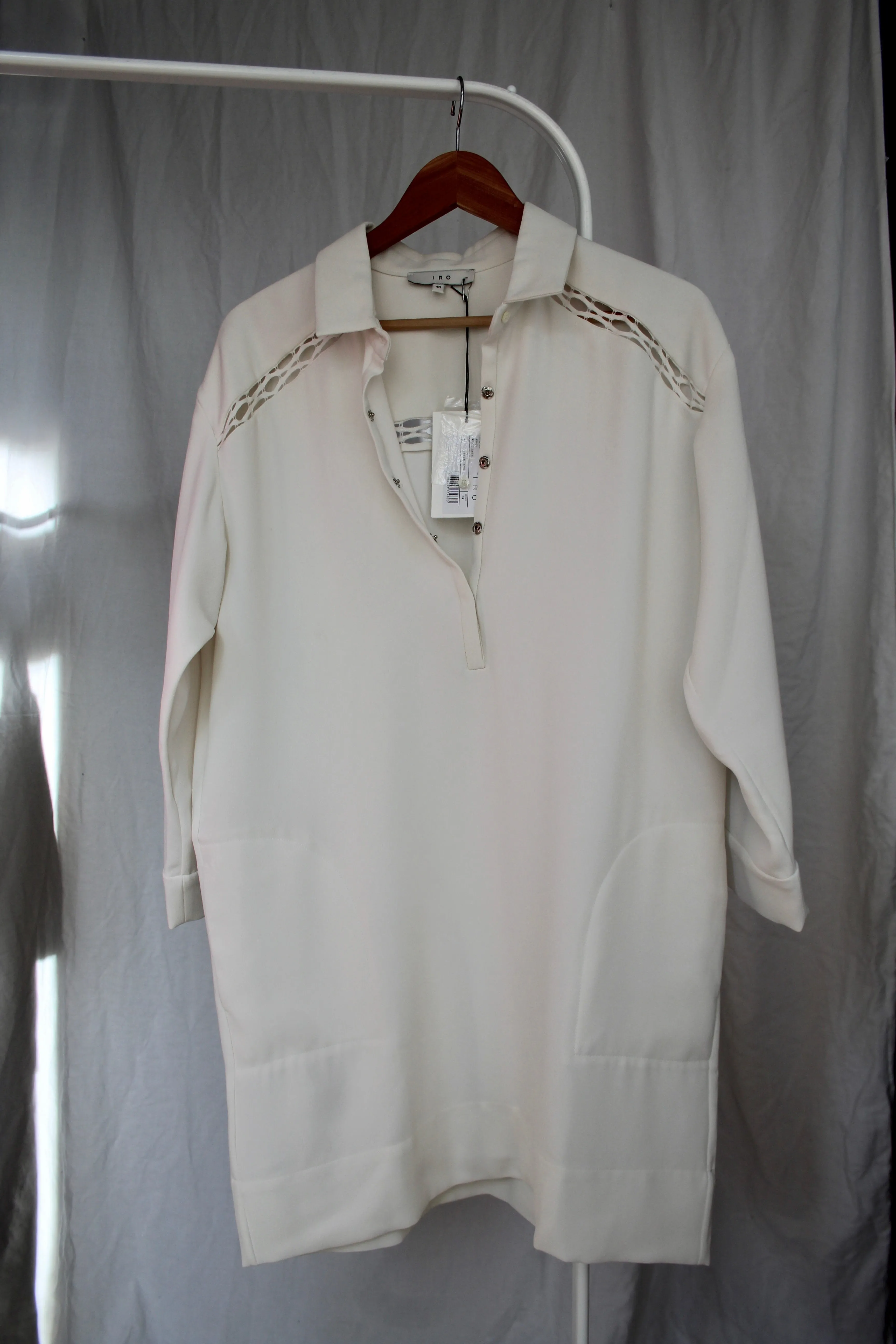 NWT IRO White Shirt Dress - M/L