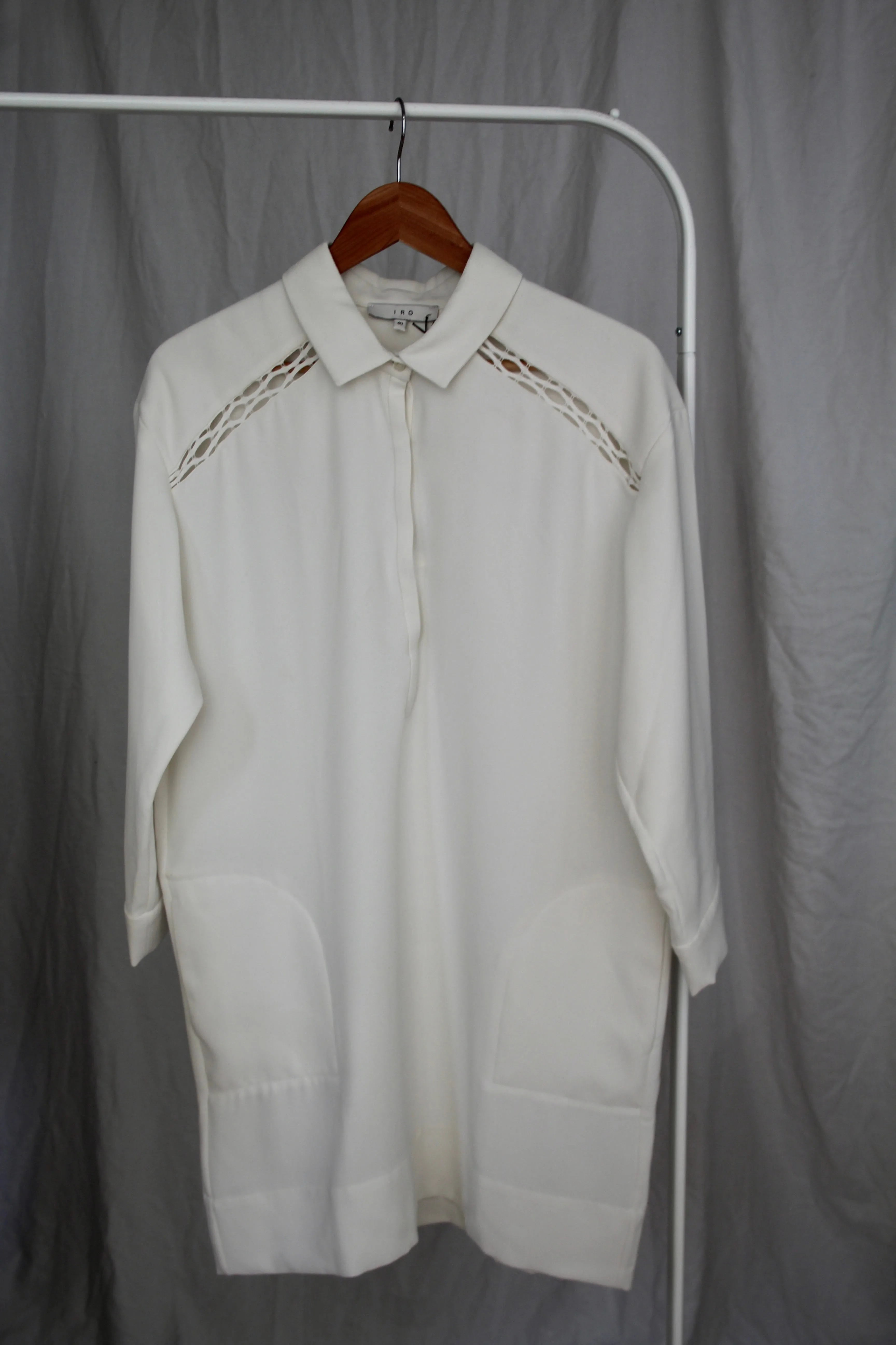 NWT IRO White Shirt Dress - M/L