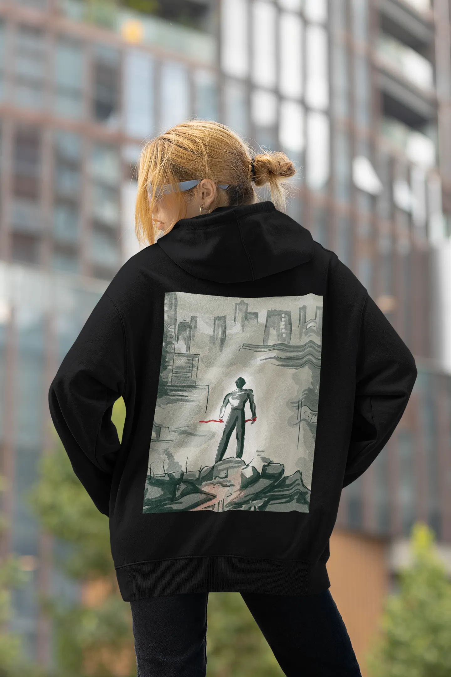 Official Ganapath Tiger Watercolor Hoodie