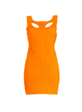 Orange Thermo Impressed Dress