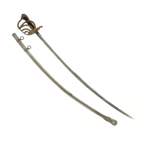 Original Italian WWI Era Regulation Model 1903 Bersaglieri Officers Saber with Scabbard