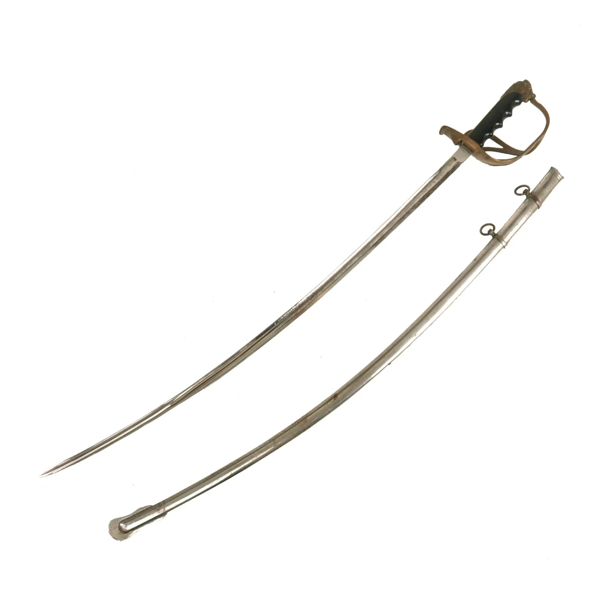 Original Italian WWI Era Regulation Model 1903 Bersaglieri Officers Saber with Scabbard