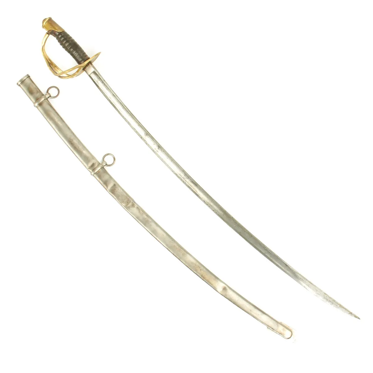 Original U.S. Civil War Model 1860 Light Cavalry Saber with Scabbard - Combat Worn