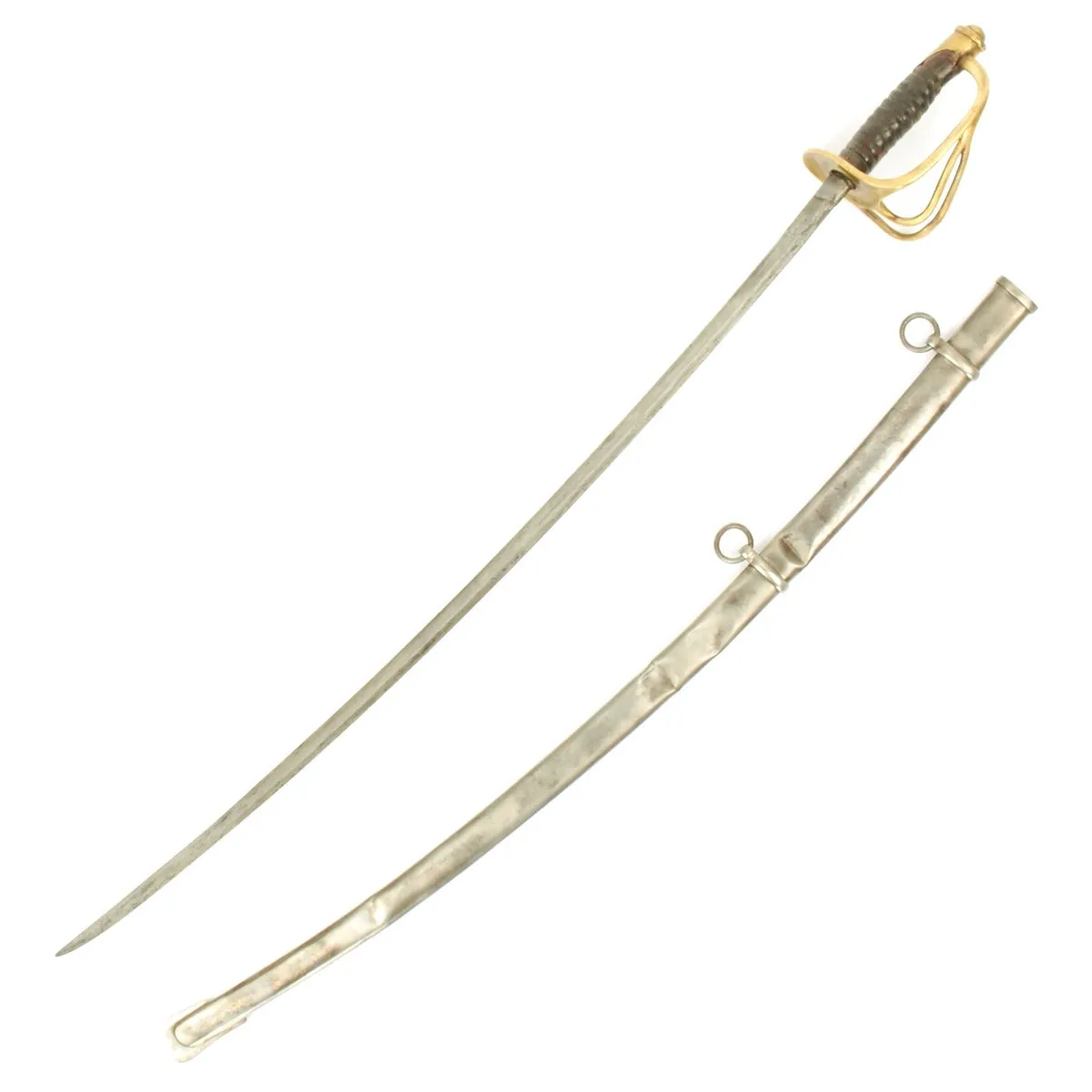 Original U.S. Civil War Model 1860 Light Cavalry Saber with Scabbard - Combat Worn
