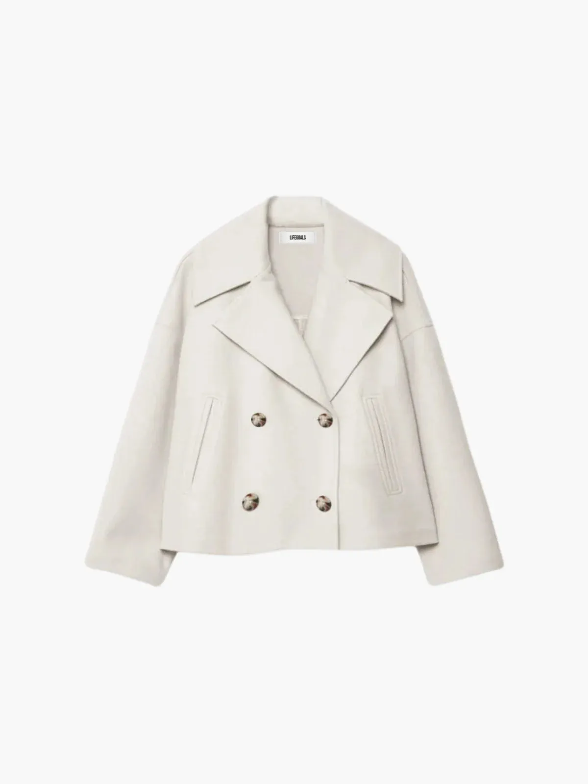 Oversized Double-Breasted Wool Coat