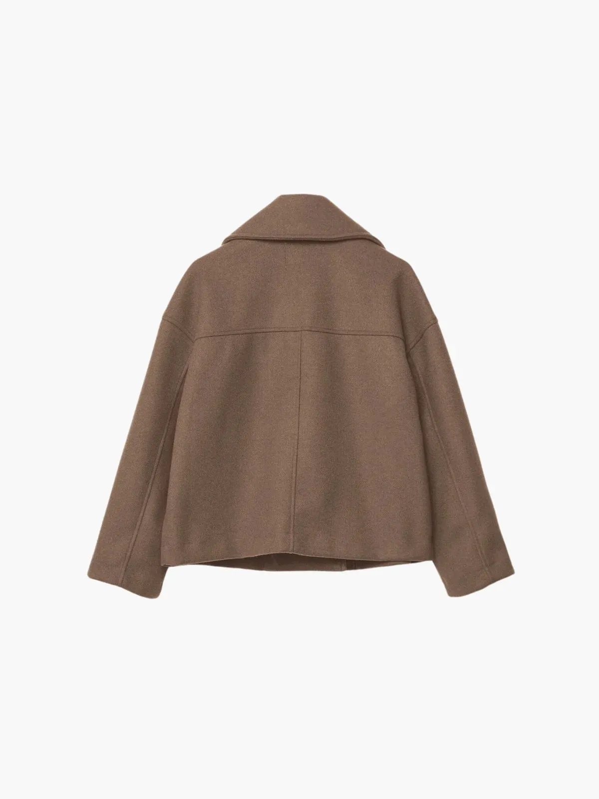 Oversized Double-Breasted Wool Coat
