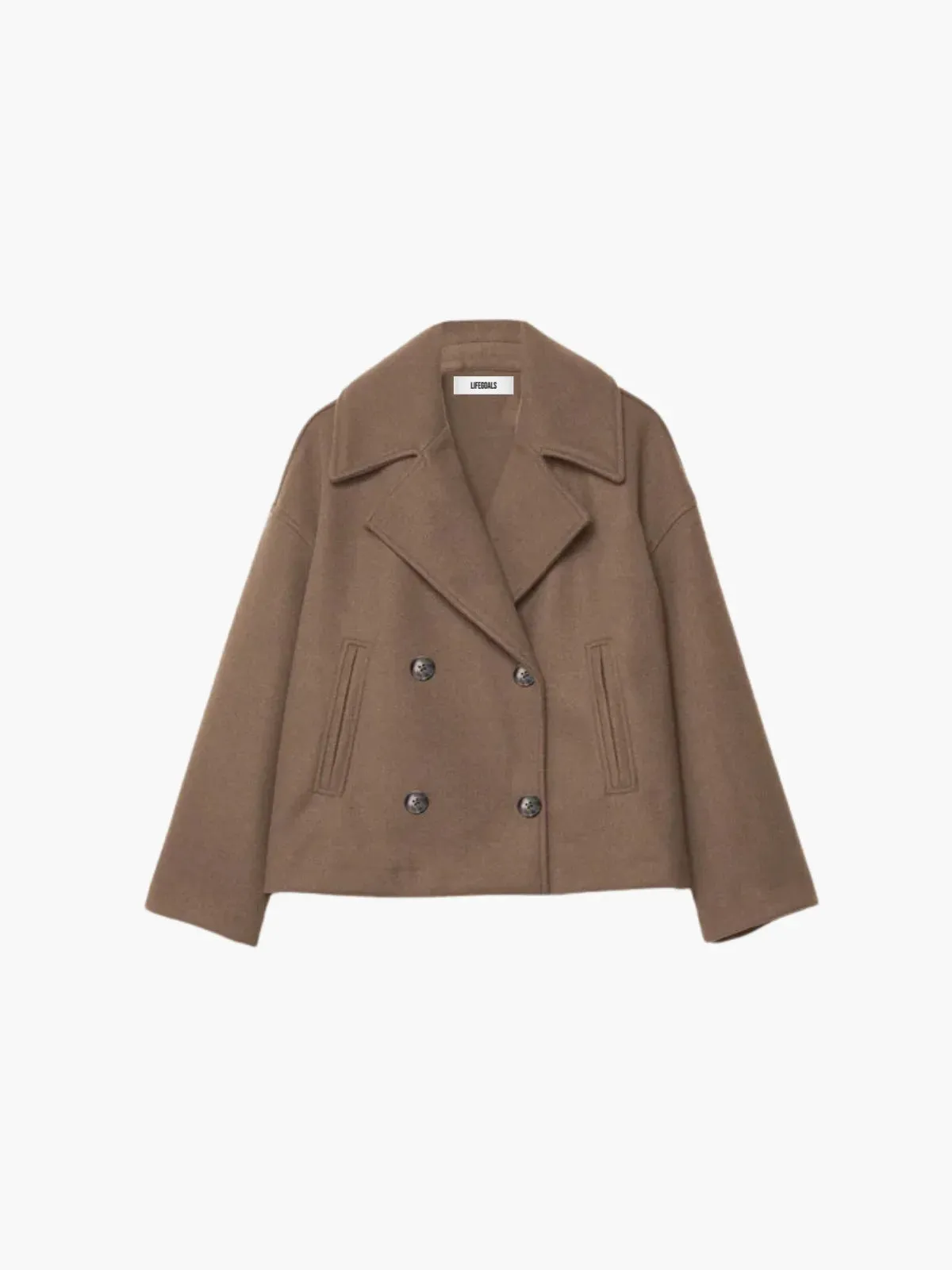 Oversized Double-Breasted Wool Coat