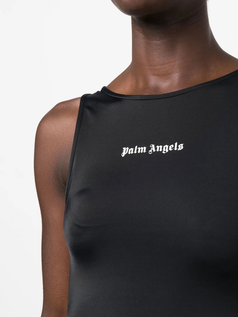 PALM ANGELS WOMEN Track Active Tanktop Black/White
