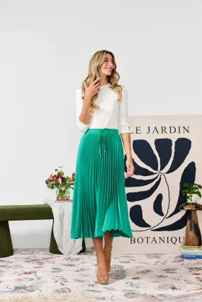 PAPER PARACHUTE PLEATED SILKY SKIRT