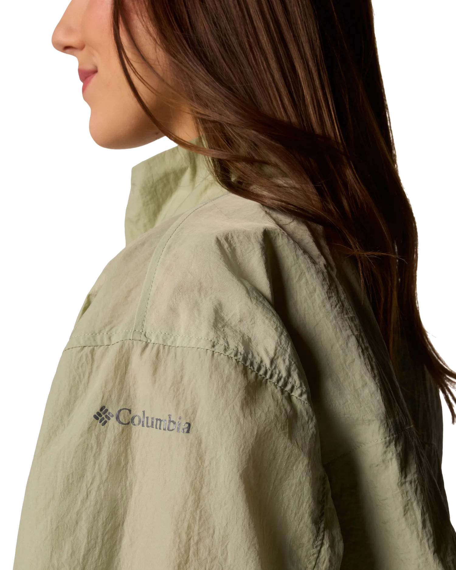 Paracutie Cropped Cargo Windbreaker Jacket in Safari