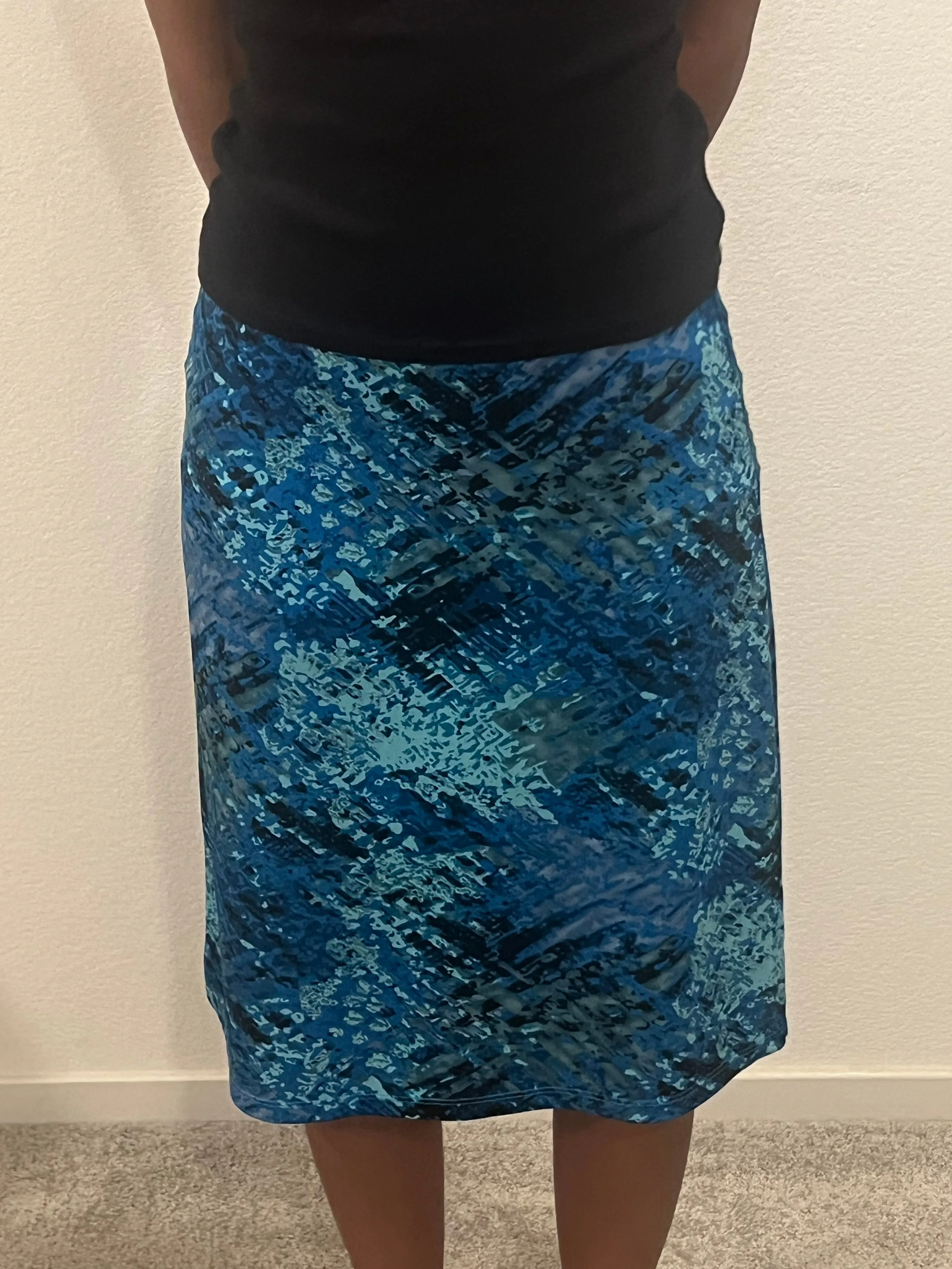 Paris blues blue midi skirt size medium