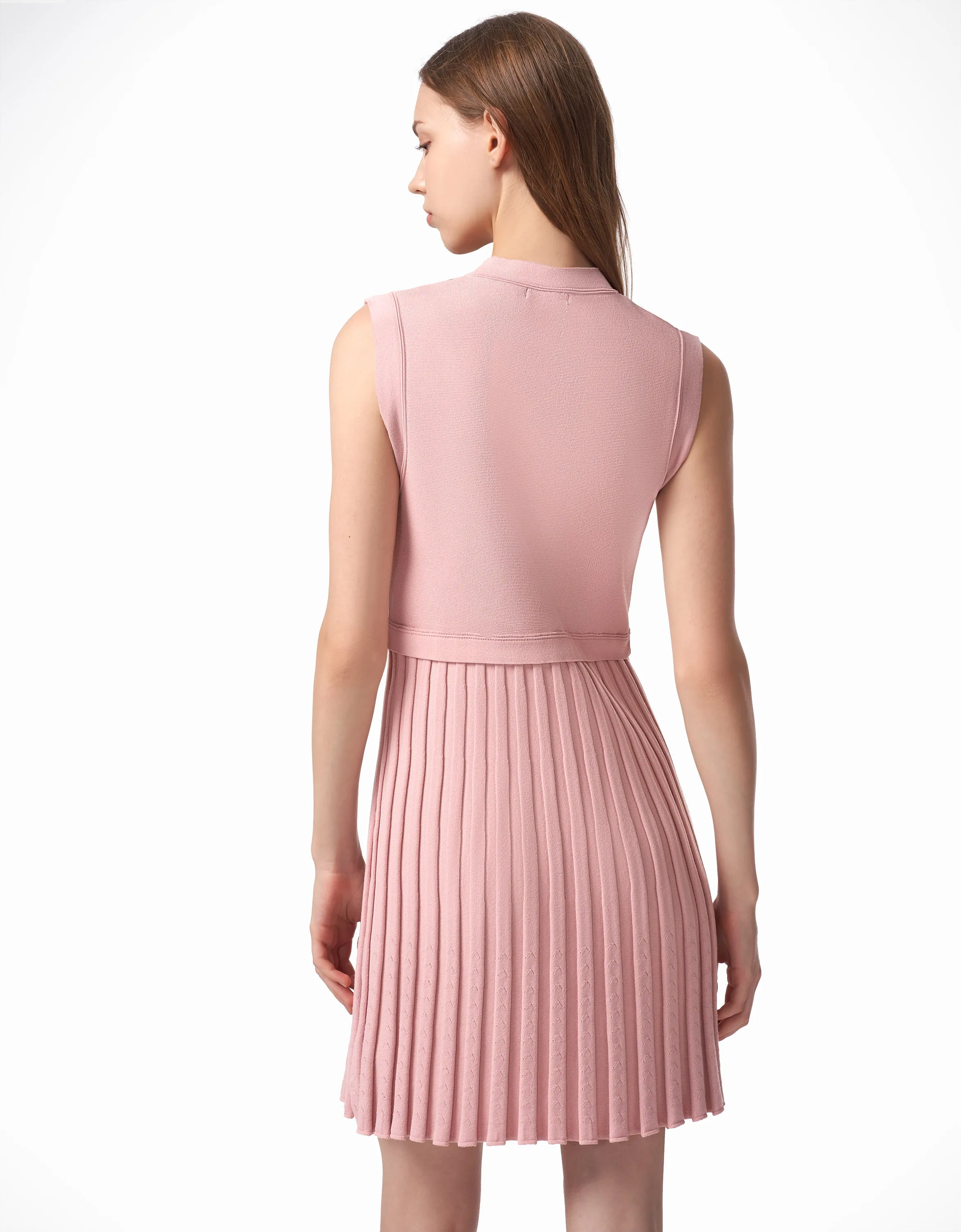 Pleated Bottom Sleeveless Dress