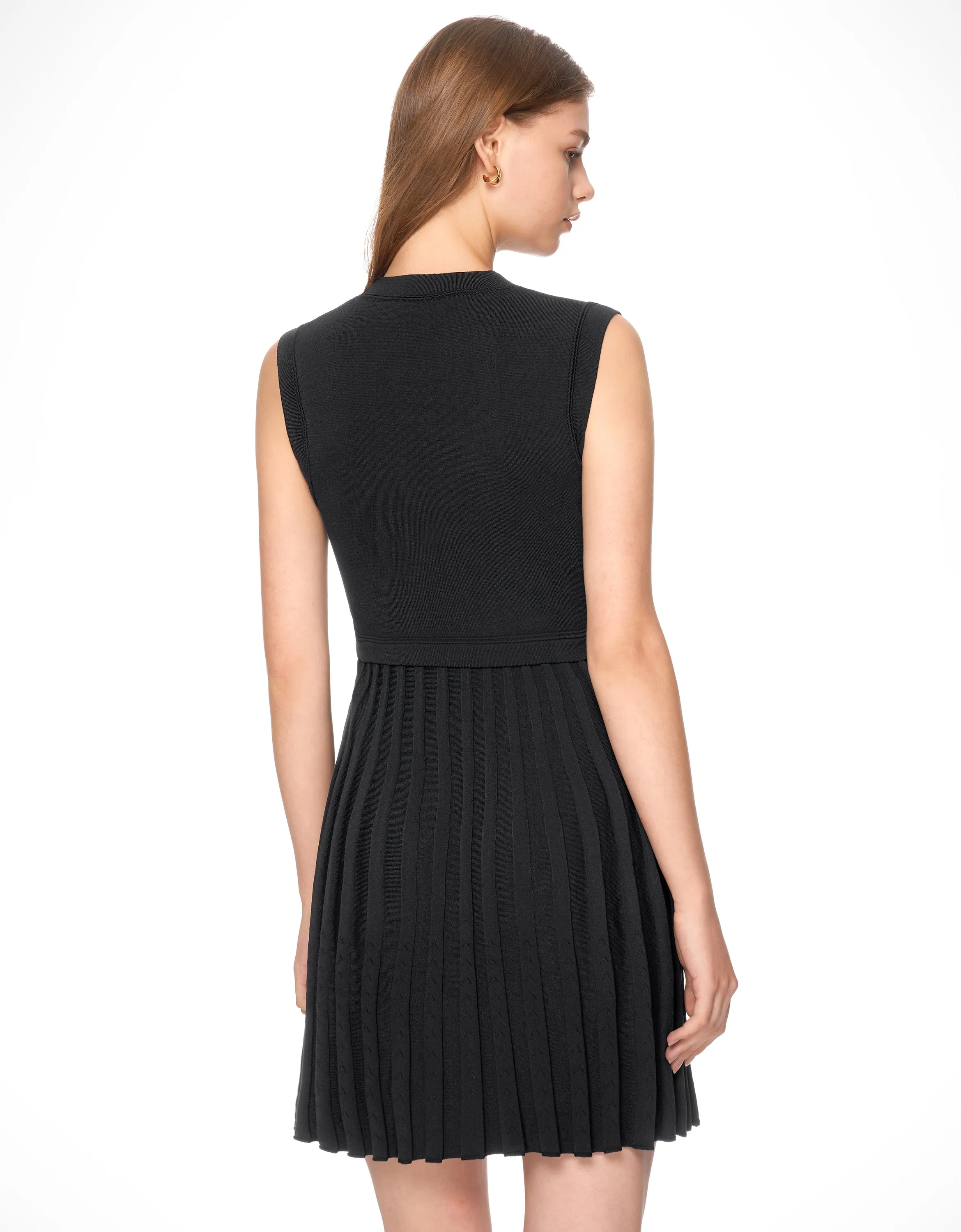 Pleated Bottom Sleeveless Dress