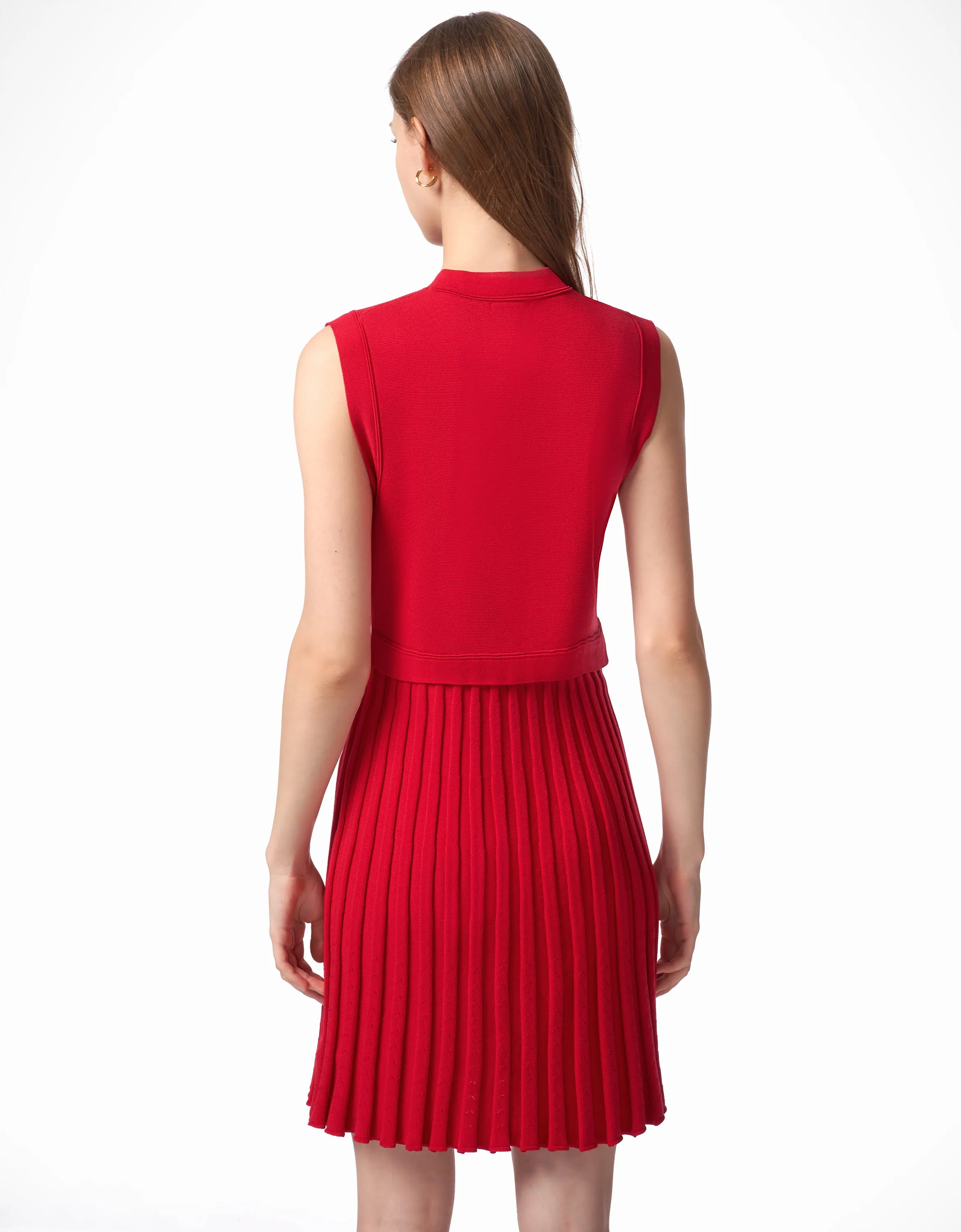Pleated Bottom Sleeveless Dress
