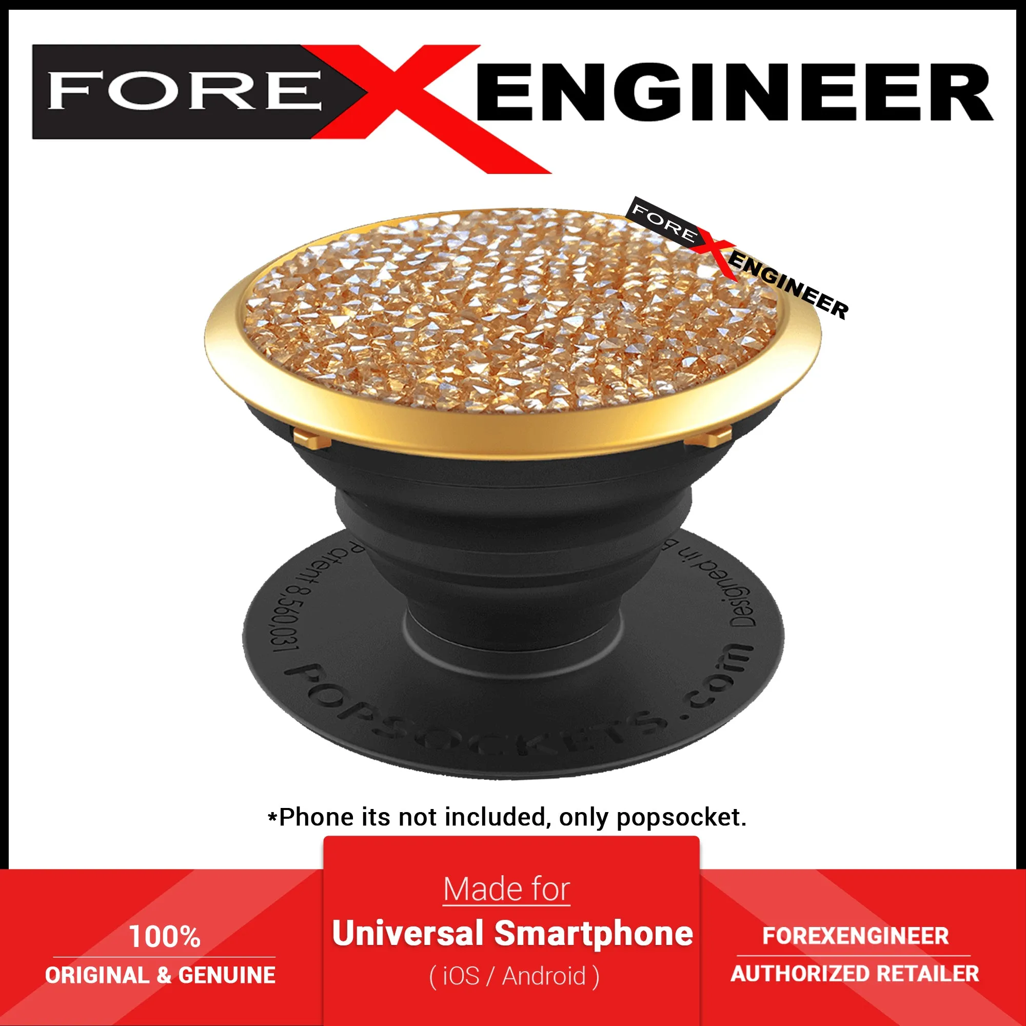 PopSockets Swarovski -  Golden Shadow Crystal ( Limited Edition ) (Barcode: 842978128955 )