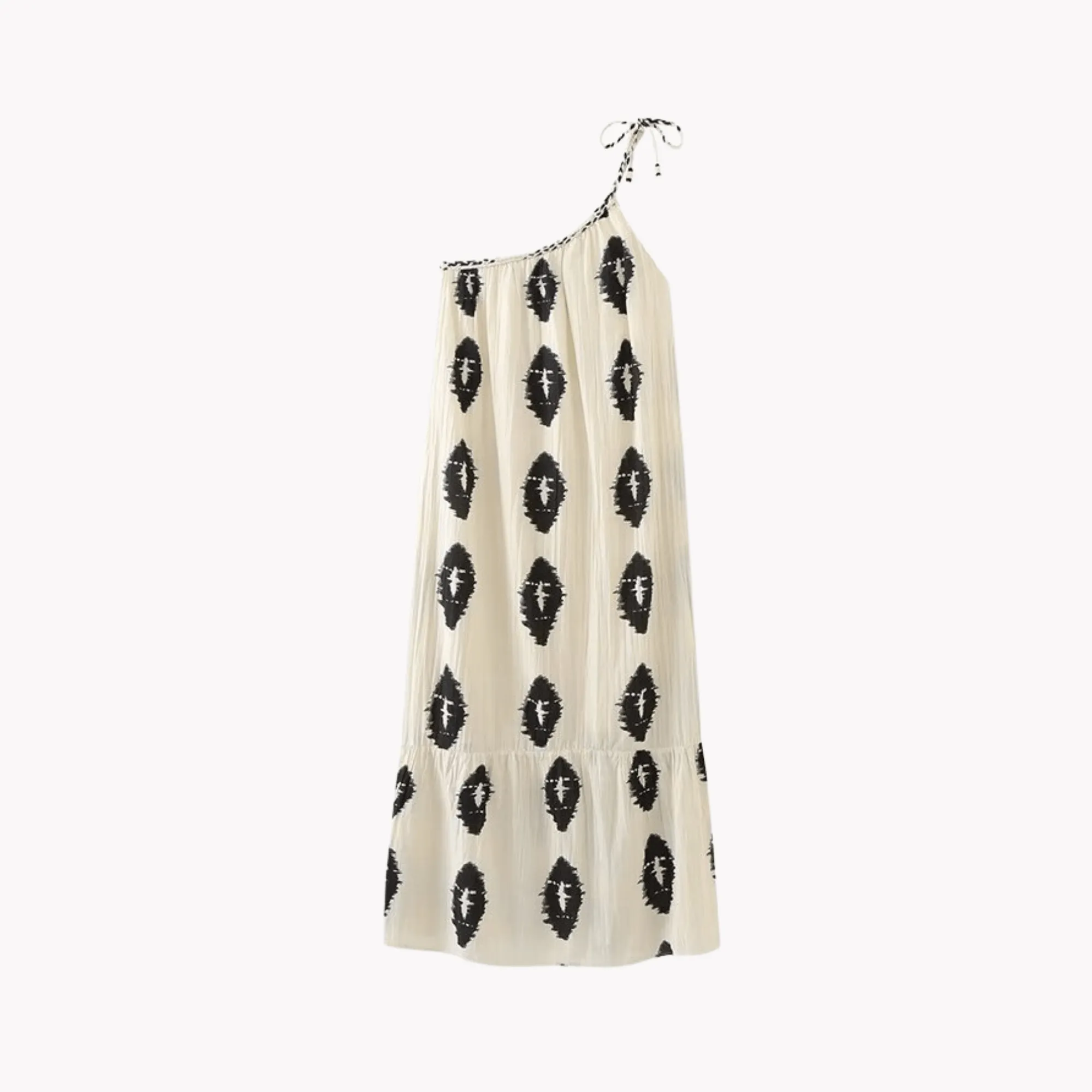 Pre Order:  One Shoulder Printed Dress