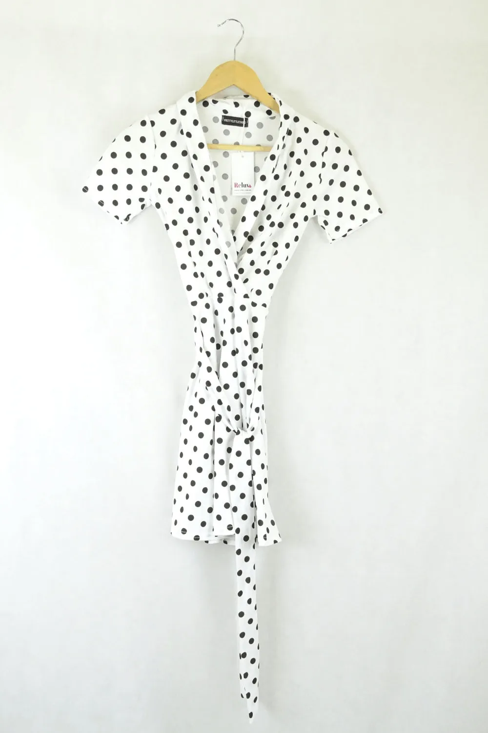 Pretty Little Thing Black And White Polka Dot Dress 6