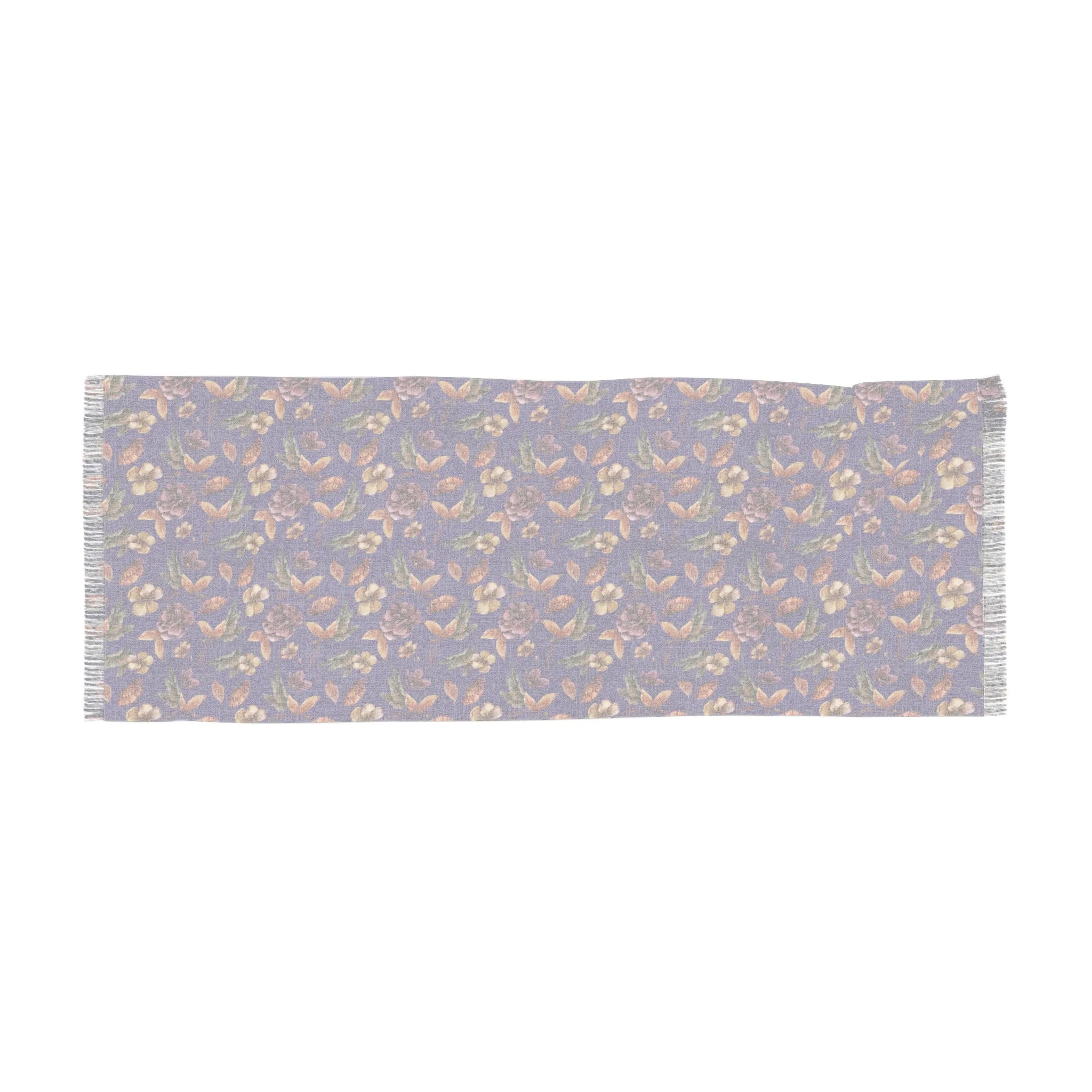 Purple and Orange Blossom Elegance Lightweight Floral Scarf for All Seasons Elegant Blossom Floral Evening Shawl Lightweight Floral