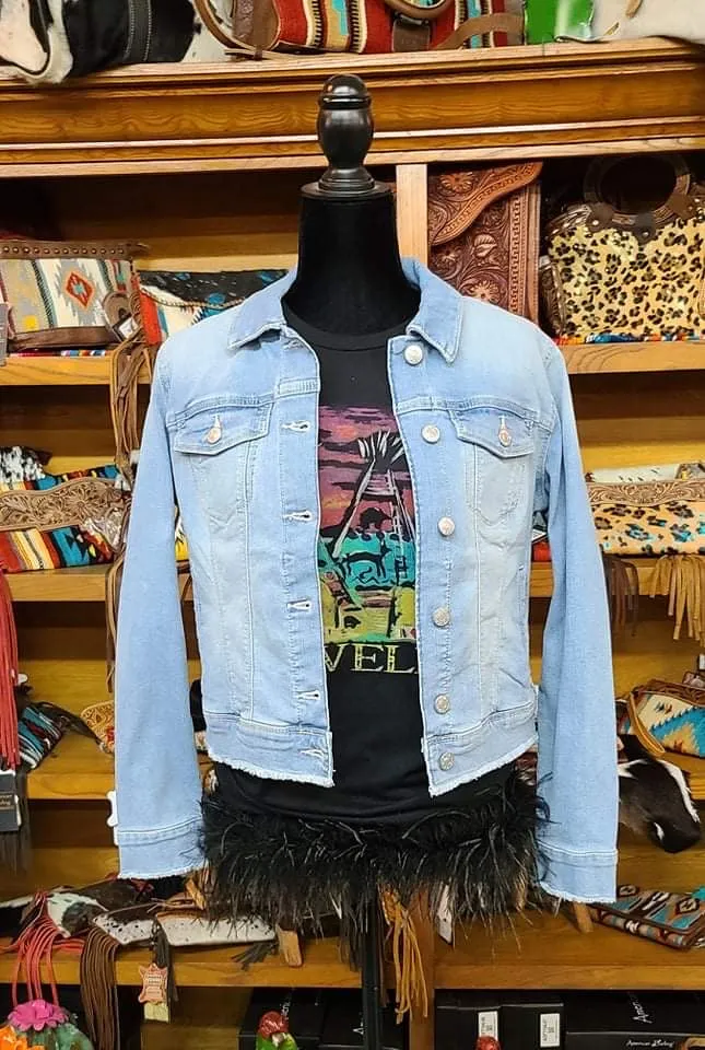 RAW HEM DENIM JACKET