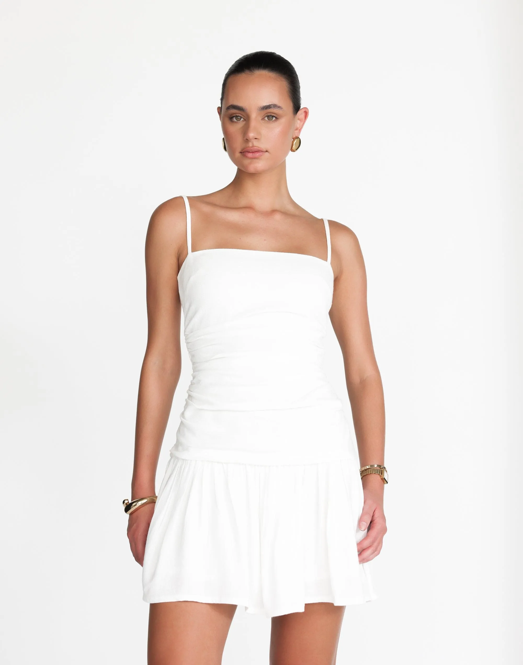 Reese Mini Dress (White)