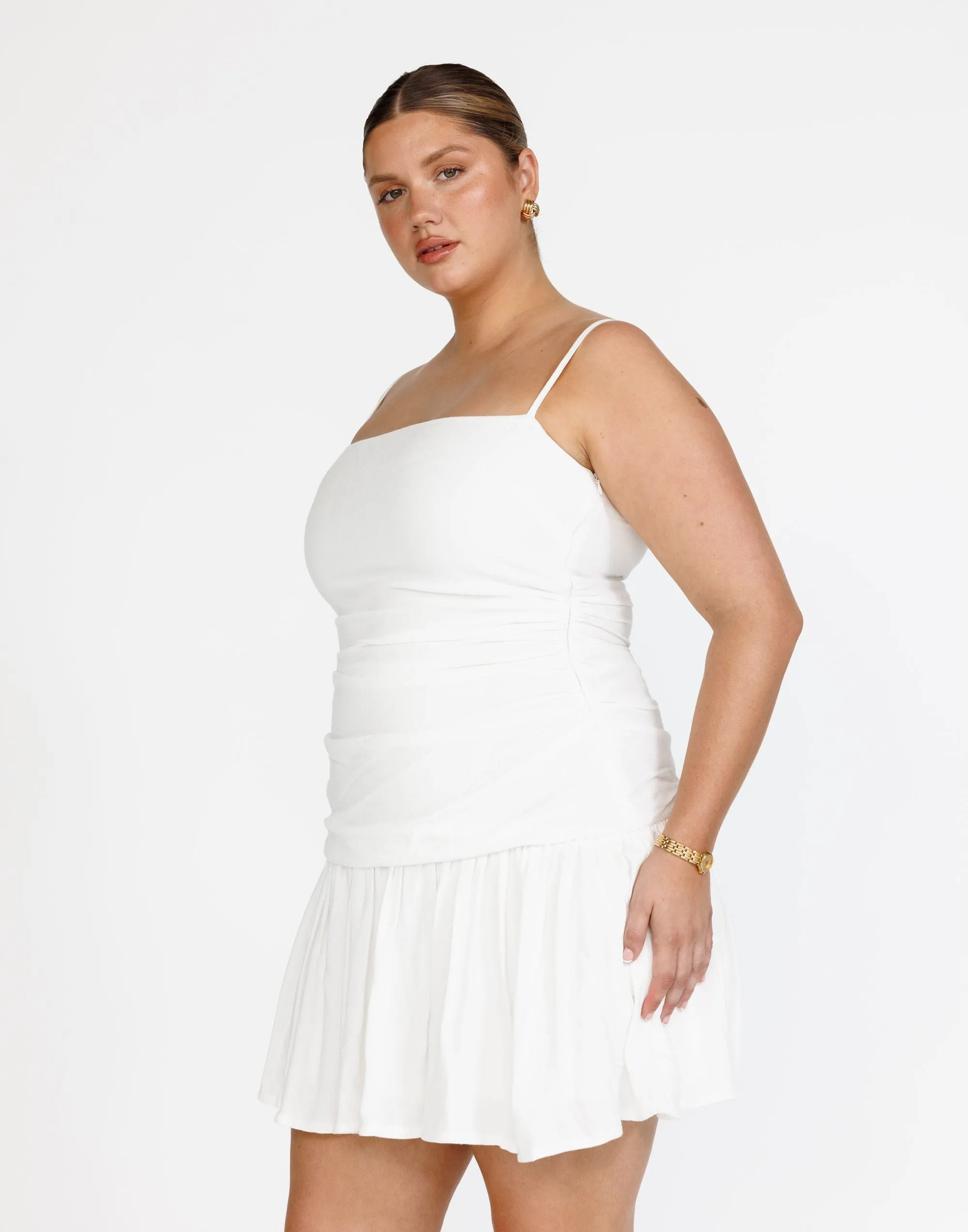 Reese Mini Dress (White)